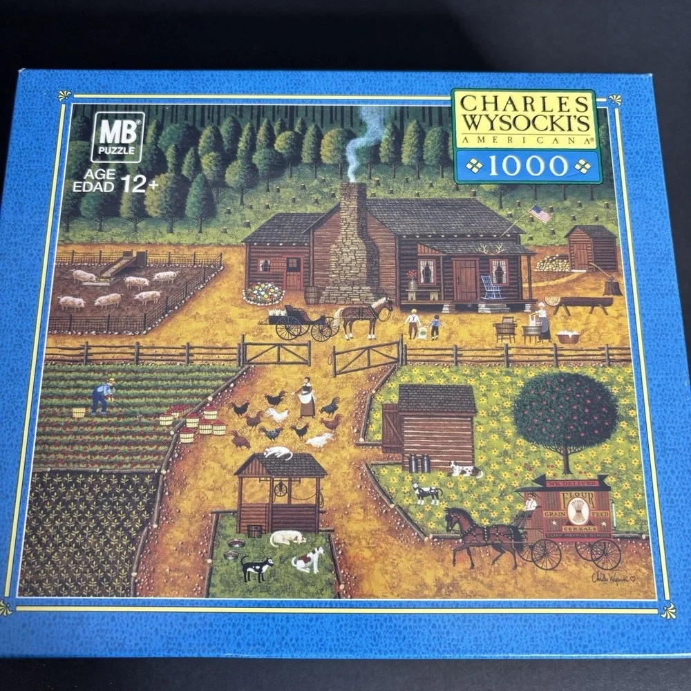 Charles Wysocki Pioneers Jigsaw Puzzle 2005 Milton Bradley Americana 1000 Pc NEW